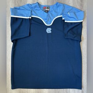 Rare Nike North Carolina Tar Heels UNC Blue Warm Up Shooting Jersey Shirt Sz XL
